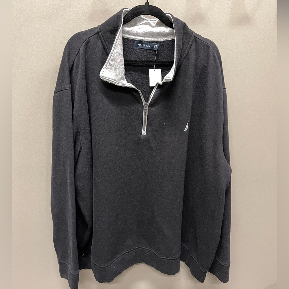 Nautica Men's Charcoal Zip-Up Sweater